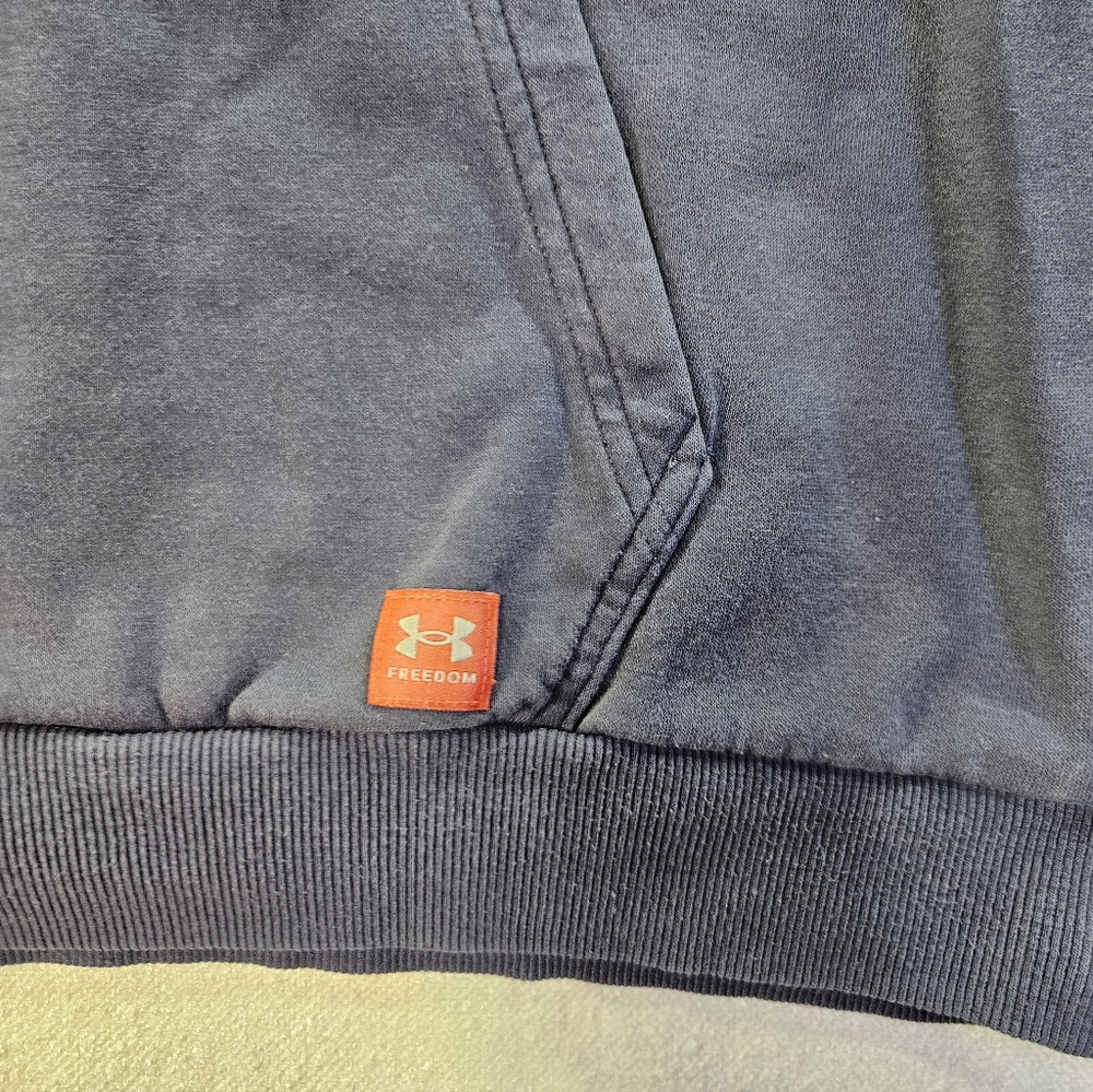 Under Armour Project Rock Hoodie Men’s XL Gray Bull Logo - Picture 3 of 9
